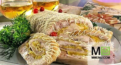 Рулет куриный с апельсинами Рулет куриный с апельсинами