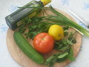 Приготовление блюда по рецепту - Салат "Табуле" с киноа, овощами и мятой. Шаг 3