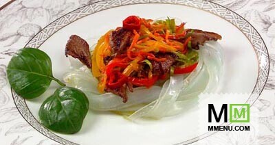 Овощи с рисовой лапшой Овощи с рисовой лапшой