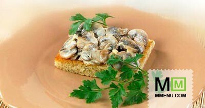 Грибная закуска на хлебе Грибная закуска на хлебе