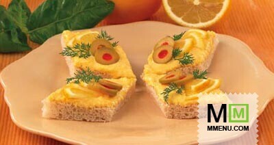 Мини-бутерброды с сыром и тыквой Мини-бутерброды с сыром и тыквой