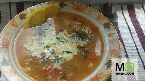 Мясной суп с томатами