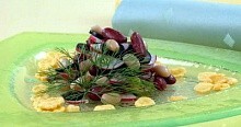 Рецепт - Теплый салат из фасоли