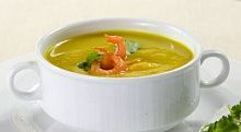 Рецепт - Картофельный суп-пюре с креветками