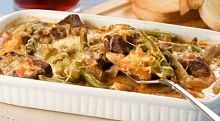 Рецепт - Баранина со стручковой фасолью и грибами