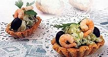 Рецепт - Тарталетки с креветочным салатом