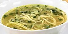 Рецепт - Суп со спагетти и зеленью
