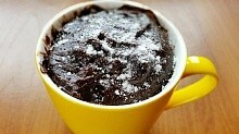 Рецепт - Шоколадный кекс в микроволновке за 5 минут 
