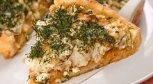 Рецепт - Пирог рыбный с брынзой