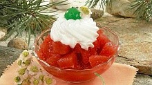 Рецепт - Десерт из грейпфрутов со сметаной