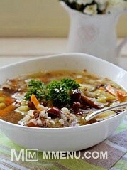 Приготовление блюда по рецепту - Гречневый суп с опятами.. Шаг 9