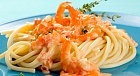 Макароны с королевскими креветками