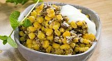 Рецепт - Зерна кукурузы с орехами и кишмишем