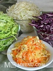 Приготовление блюда по рецепту - Салат из четырех видов капусты. Шаг 2