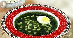 Рецепт - Холодный суп из щавеля