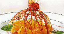 Рецепт - Персики в ревеневом соусе