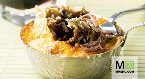 Жюльен с грибами и языком Жюльен с грибами и языком