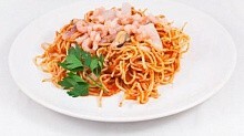 Рецепт - Спагетти с дарами моря