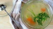 Рецепт - Лёгкий куриный суп с лапшой