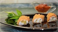 Куриные рулетки в духовке с сыром и болгарским перцем