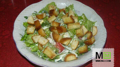 Сытный салат с латуком