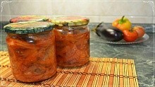 Рецепт - Баклажаны на зиму 4х4 (салат из баклажан)