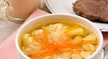 Рецепт - Суп картофельный с салмой