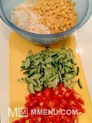 Приготовление блюда по рецепту - Пёстрый салат с овощами и рисом. Шаг 1