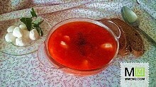 Рецепт - Легкий томатный суп с моцареллой