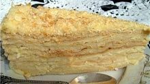 Рецепт - Торт Наполеон слоеный с воздушным кремом 	