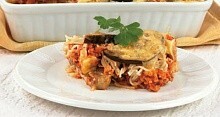 Рецепт - Запеканка из индейки с баклажанами