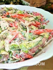 Приготовление блюда по рецепту - Салат из пекинской капусты с грибами и мясом.. Шаг 1