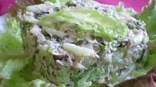 Рецепт - Салат с тунцом и огурцом