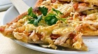 Пицца с курицей и помидорами Пицца с курицей и помидорами