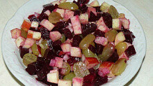 Рецепт - Салат из свеклы с виноградом
