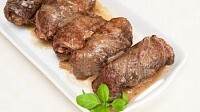 Мясные крученики (рулетики) с грибами
