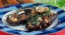 Рецепт - Баклажаны, фаршированные грибами
