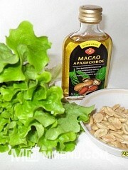 Приготовление блюда по рецепту - Зеленый салат с арахисовым маслом. Шаг 1