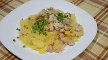 Рецепт - Картошка с мясом на сковороде