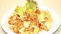 Лапша с кальмарами и грибами