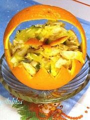 Приготовление блюда по рецепту - салат "Курица в апельсине". Шаг 7