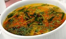 Рецепт - Суп овощной с свекольными листьями