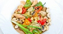 Рецепт - Горячий салат (краб по-тайски)
