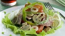 Рецепт - Салат из салями