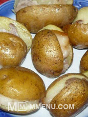 Приготовление блюда по рецепту - Печеная картошка с салом. Шаг 1