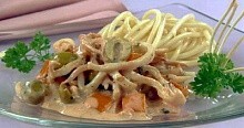 Рецепт - Кальмары, тушенные с оливками