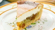 Рецепт - Творожный пирог с яблоками и изюмом
