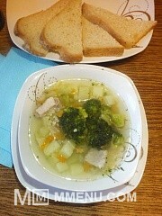 Приготовление блюда по рецепту - Суп из брокколи с пшеном. . Шаг 4