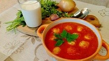 Рецепт - Томатный суп с фрикадельками