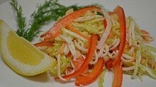 Рецепт - Салат с пекинской капустой и крабовыми палочка